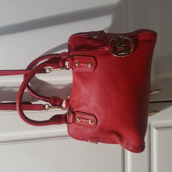 Michael Kors Cherry Red Satchel - Picture 1 of 11
